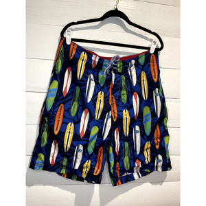 NAUTICA Mens 36W Surfing Mens Swim Trunks Board Shorts Surf Board Pattern